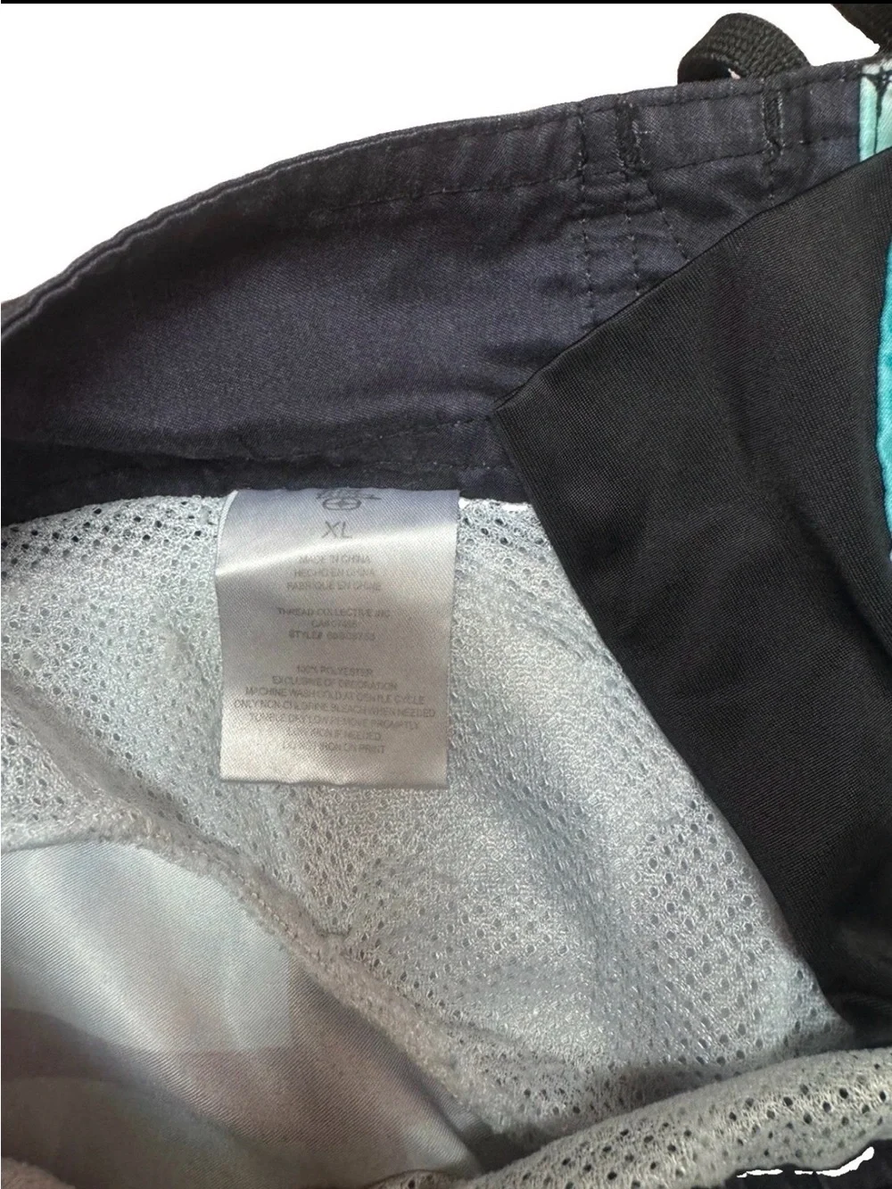 No Fear Men's Teal Grid-Print Swim Board Shorts Trunks XL